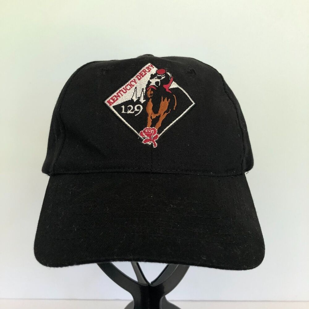 Kentucky Derby 129 Baseball Cap Hat 2003 Black Adjustable FUNNY CIDE